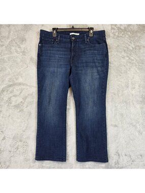 Levis 415 Relaxed Bootcut Jeans Womens 18W Plus Blue Dark Wash High Rise Stretch